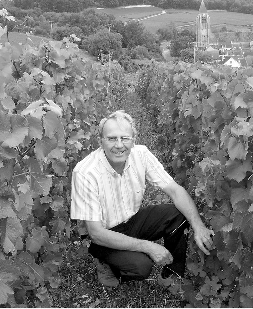 Vigneron Lebrun de Neuville dans vignoble Champagne